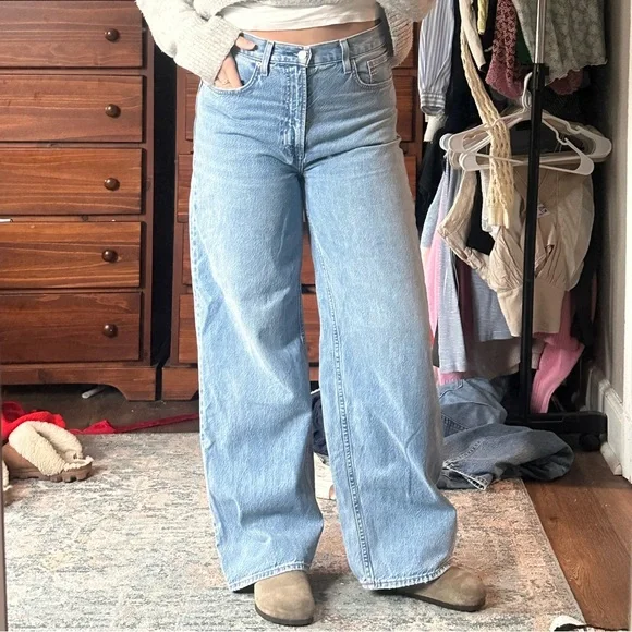 Denim Forum Jeans Denim Forum The 9s Lorise Baggy Wide Jean